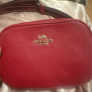 Beautiful red crossbody coach bag